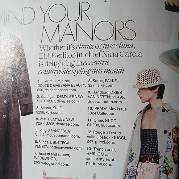 Elle Magazine Hearst Publication May 2024 The Music Issue Lifestyle Fashion - Picture 3 of 6